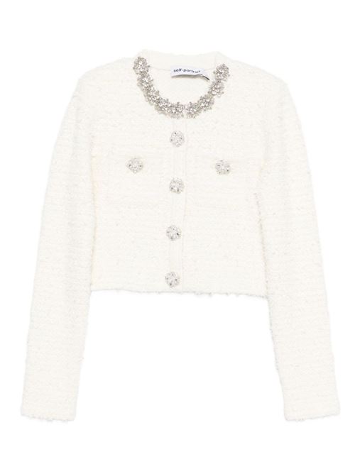 Cardigan con decorazione SELF PORTRAIT | AW25028JCREAM